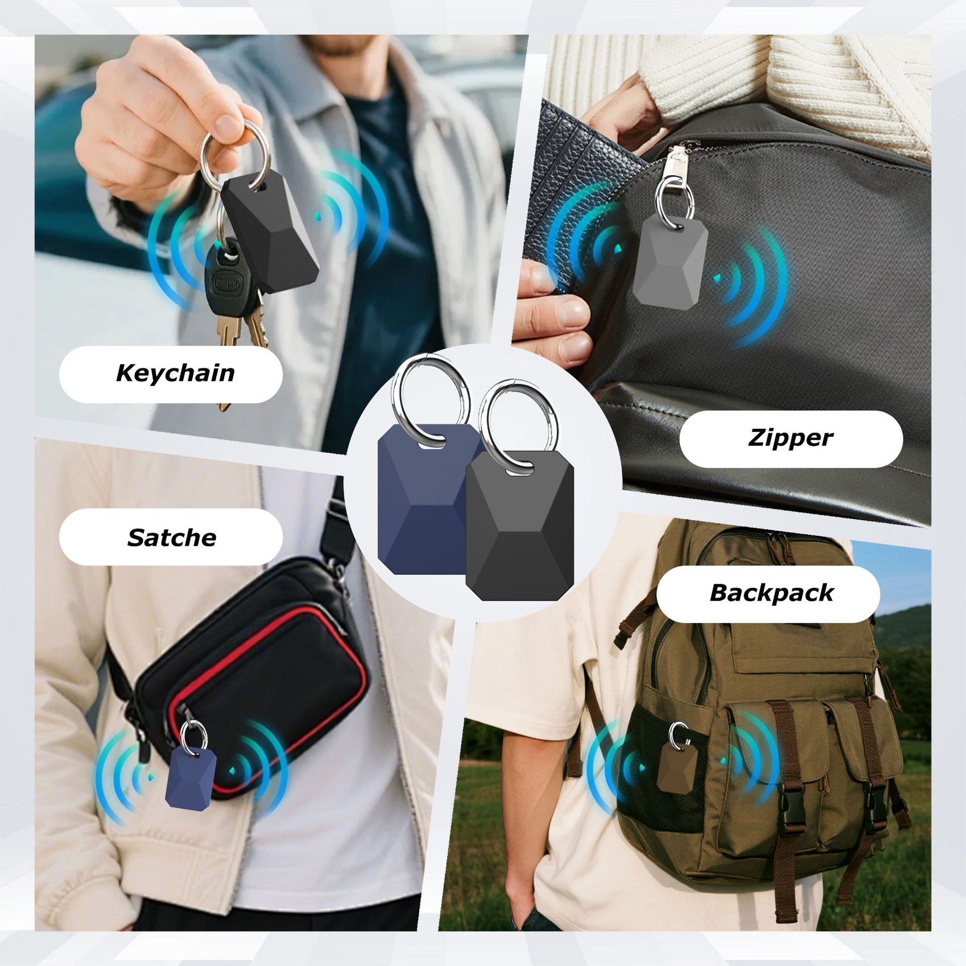 适用苹果airtag保护套赛博防丢定位器moto tag 2硅胶钥匙扣保护壳