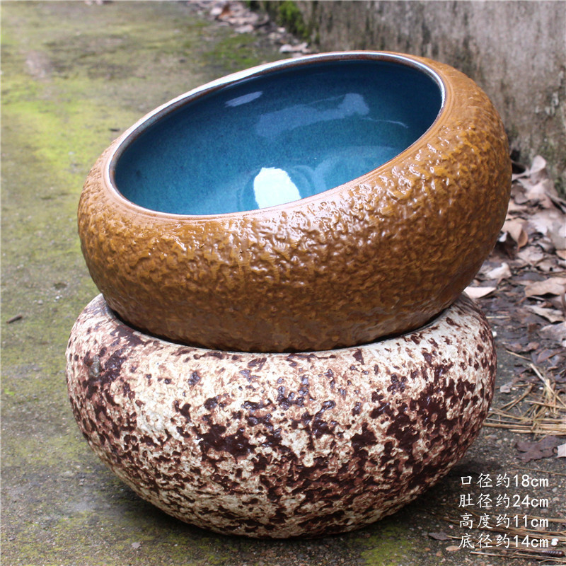 Narcissus Flower and Pennywort Hydroponic Flower Pots, Imitation Stone Pots, Water-Cultivated Bowl Lotus, Water Lily, Creative Ceramic Non-Porous Vessels Narcissus Flower and Pennywort Hydroponic Flower Pots, Imitation Stone Pots, Water-Cultivated Bowl Lotus, Water Lily, Creative Ceramic Non-Porous Vessels