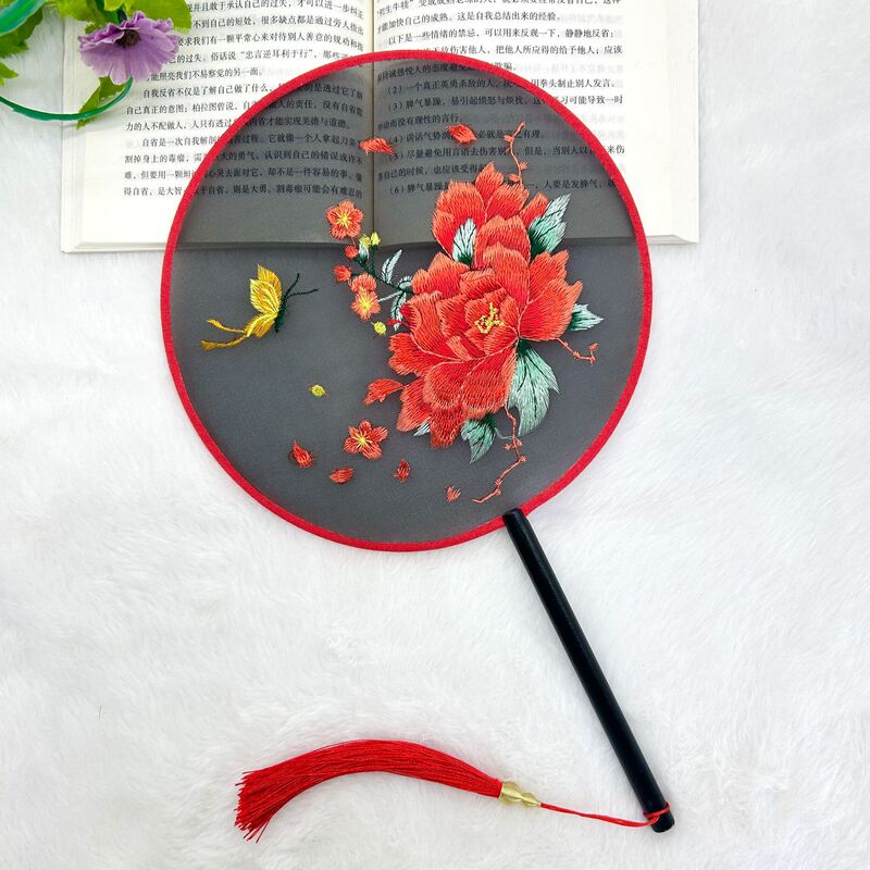 新しい片面刺繍扇子、漢服専用刺繍扇子、多用途古典露店、メーカー直販卸売|undefined