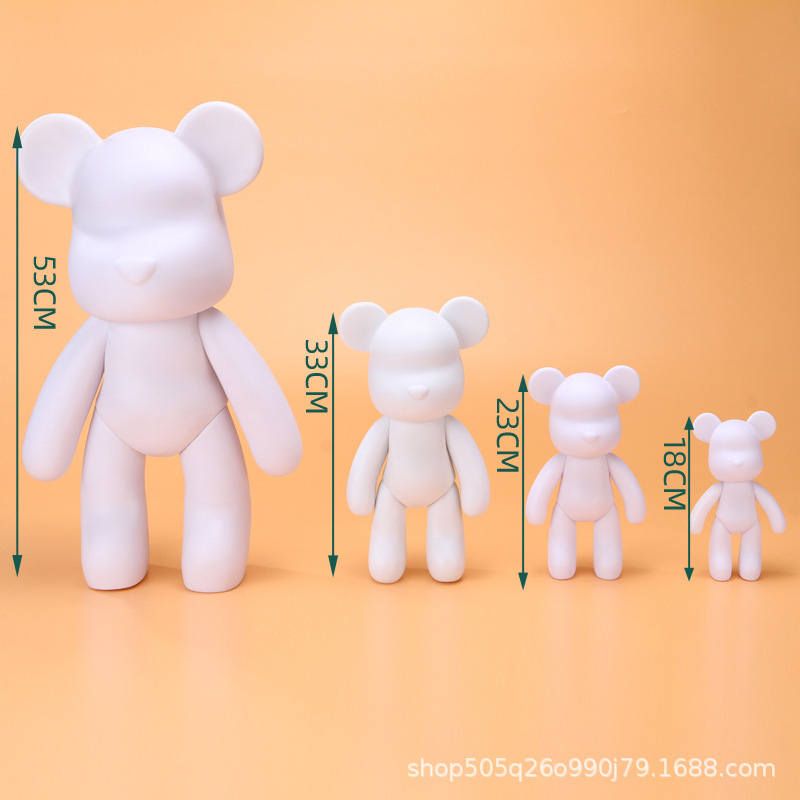 Extra Large Fluid Bear White Embryo Wholesale Handmade Fluid Bear White Embryo Street Stall Supply Violent Bear Wholesale