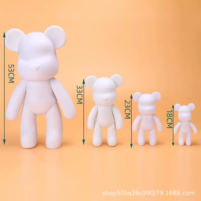 超大号流体熊白胚批发手工流体熊白坯地摊货源暴力熊批发