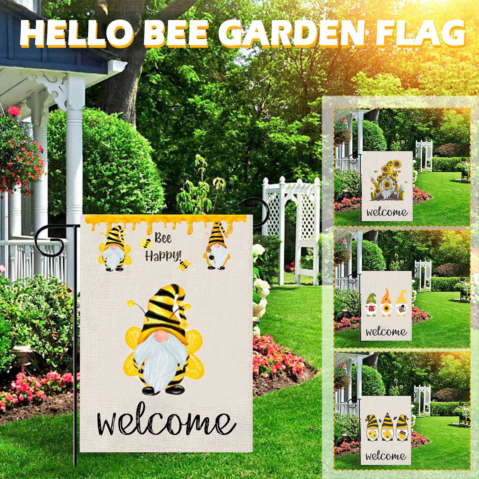 welcome Welcome Garden sign Spring Sunflower a doll Garden garden flag