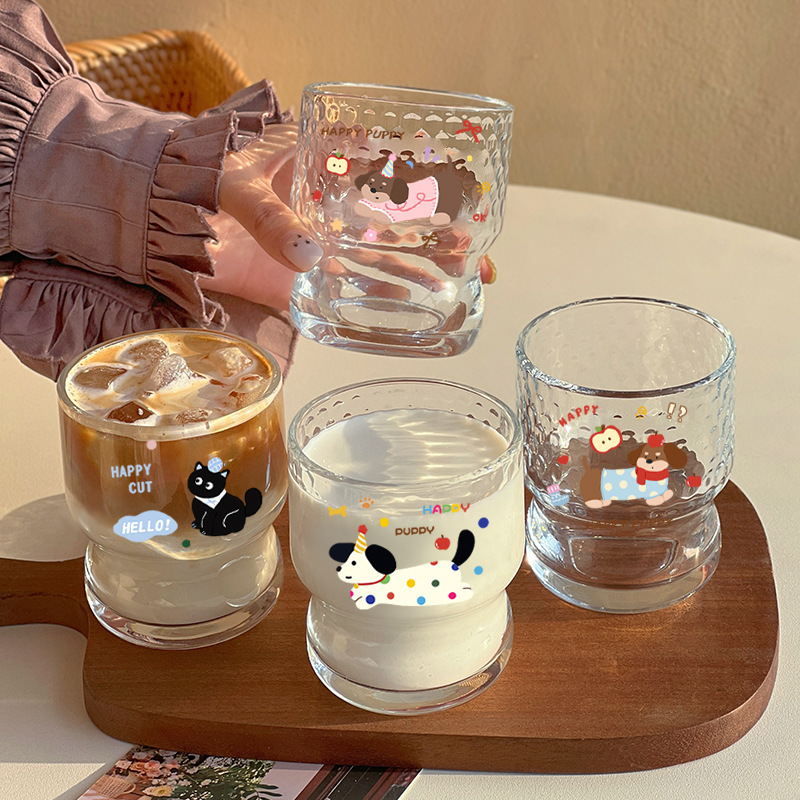 杯子玻璃杯女高颜值ins风水杯创意家用牛奶咖啡杯啤酒杯可爱水杯|undefined