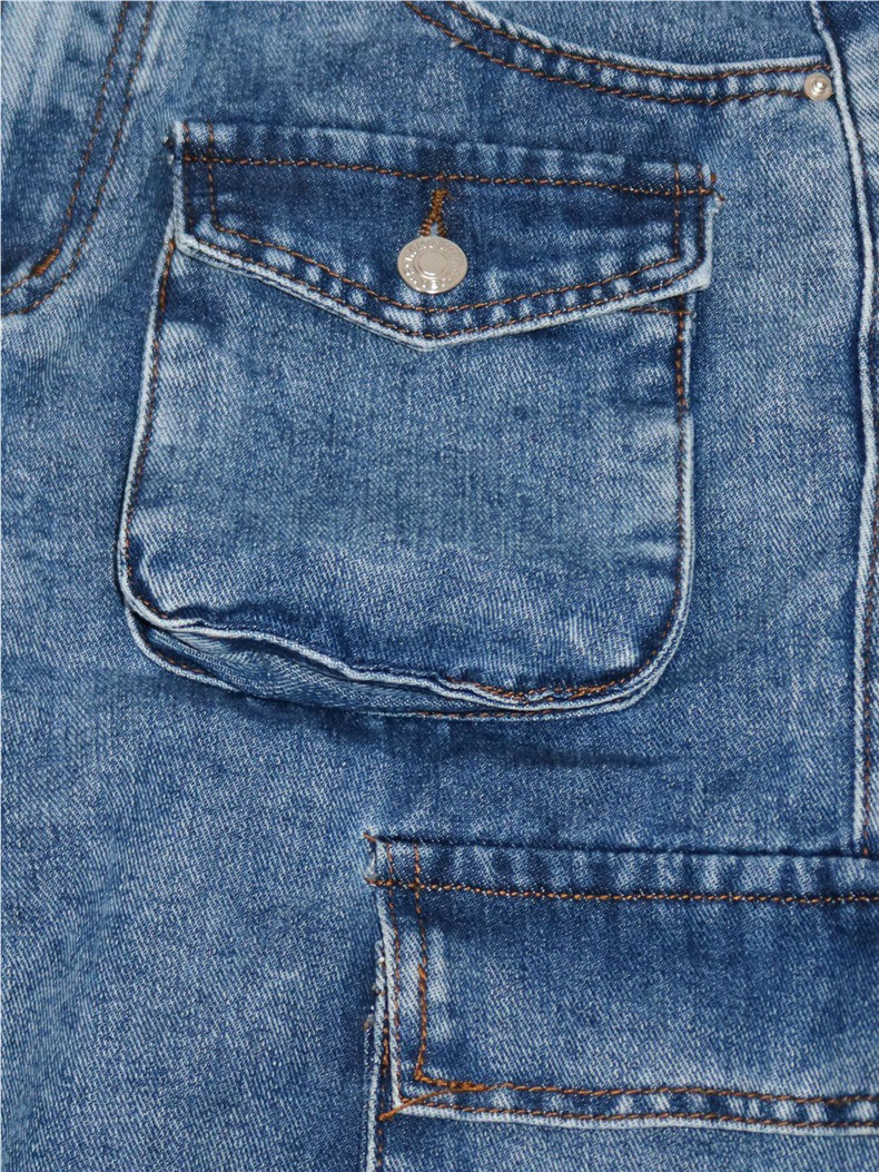 Women's Casual Straight Leg Jeans With Multiple Pockets - High Waist Washed Denim Pants For Streetwear & Daily Wear (Blue, S-Xxl)_ecoleips.com