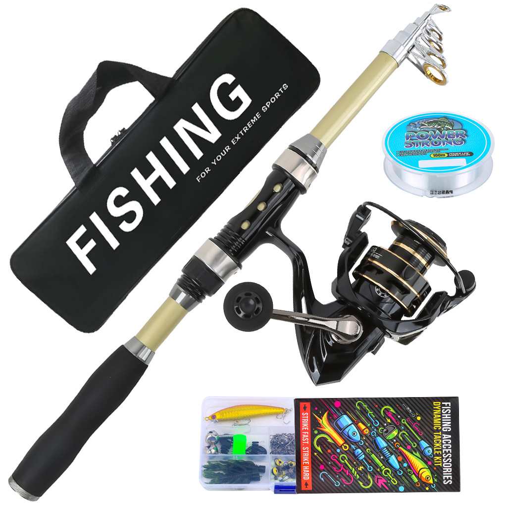 Cross-border 1.8M fishing gear set wholesale, lure rod, long-range casting rod, straight handle rod, supplied to Amazon and Mercado Libre