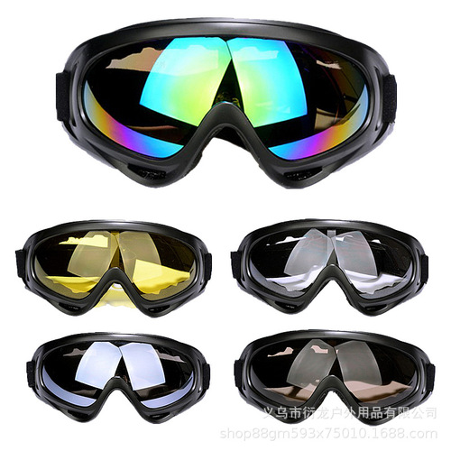 Outdoor wind and sand goggles riding motorcycle sports goggles X400 fans tactical equipment ski glasses wholesale