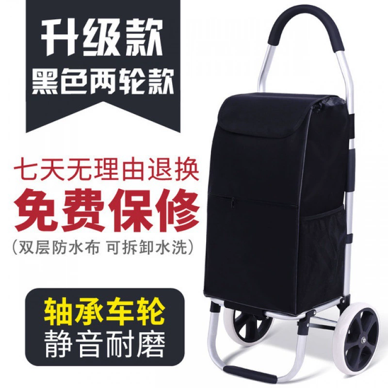Lightweight foldable shopping trolley with wheels for carrying upstairs, handy for errands, groceries, or deliveries