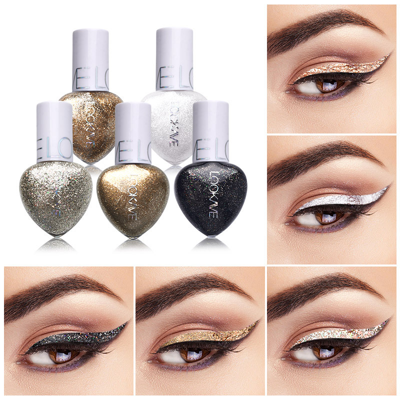 Heart-shaped shiny eyeliner foreign trade small brush head eyeliner highlight 3.5ml cross-border e-commerce cosmetics LK50E
