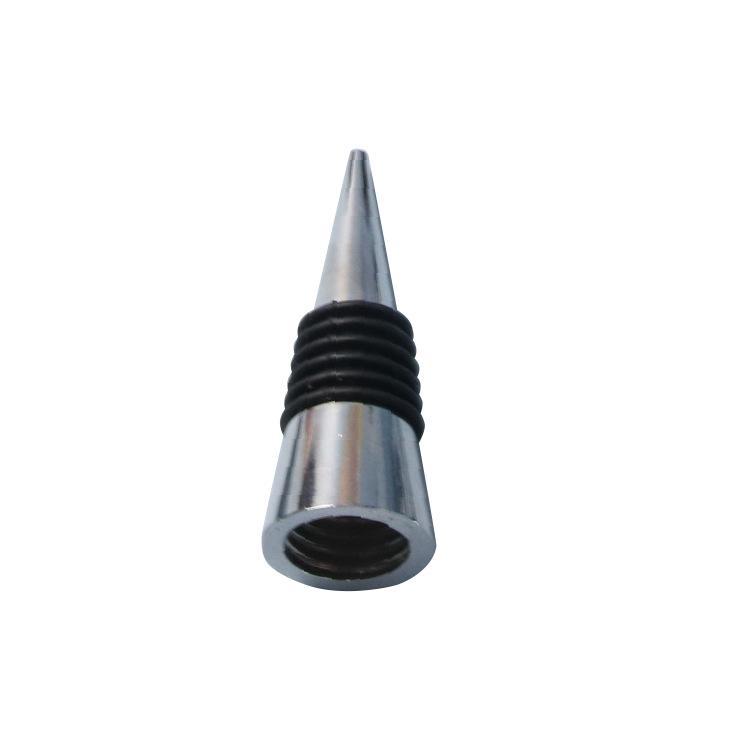 Aleación de zinc 6 cinta varilla alargada botella de vino tapón de acero inoxidable Bola de vino tapón de la preservación del vino columna de rosca cromado tapón de la botella