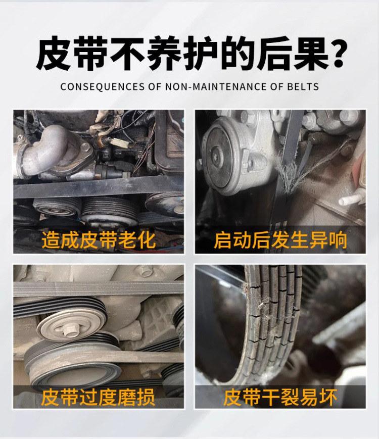 Premium Pruluch Auto Belt Silencer for Engine Repair, Eliminates Belt Noise, Lubricates and Prevents Aging, Provides Maintenance