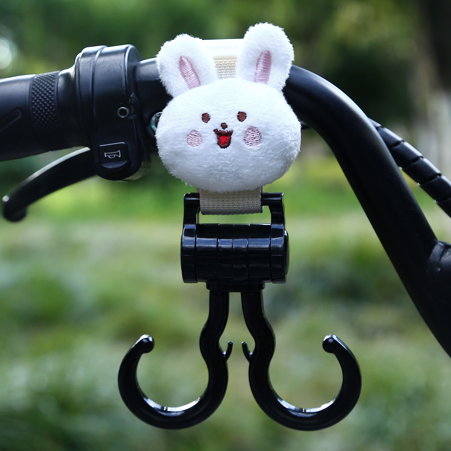 Hook Enhanced | Universal Other Electric Vehicle Accessories - beige-double-hook-white-rabbit-plush-short-22cm