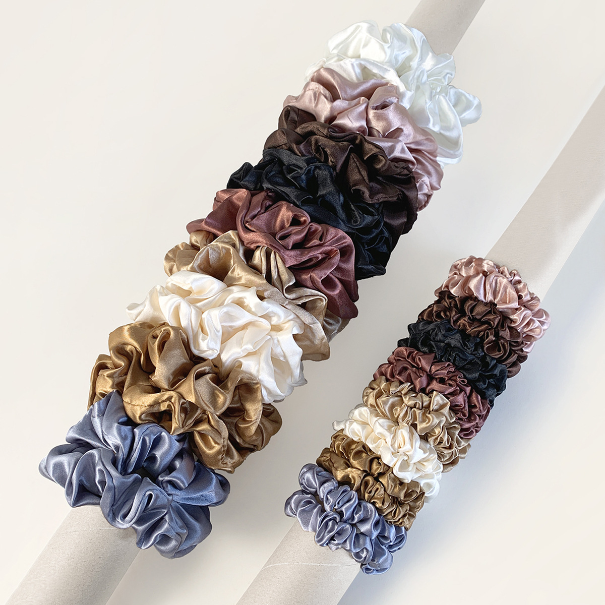 Satin Fabric Headband Female Rubber Bands Simple Headdress Hair Accessories Set Wholesale display picture 1