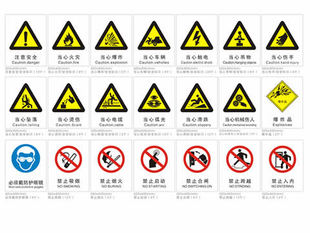 Site construction site warning dangerous safety signs PVC safety signs fire warning signs signs