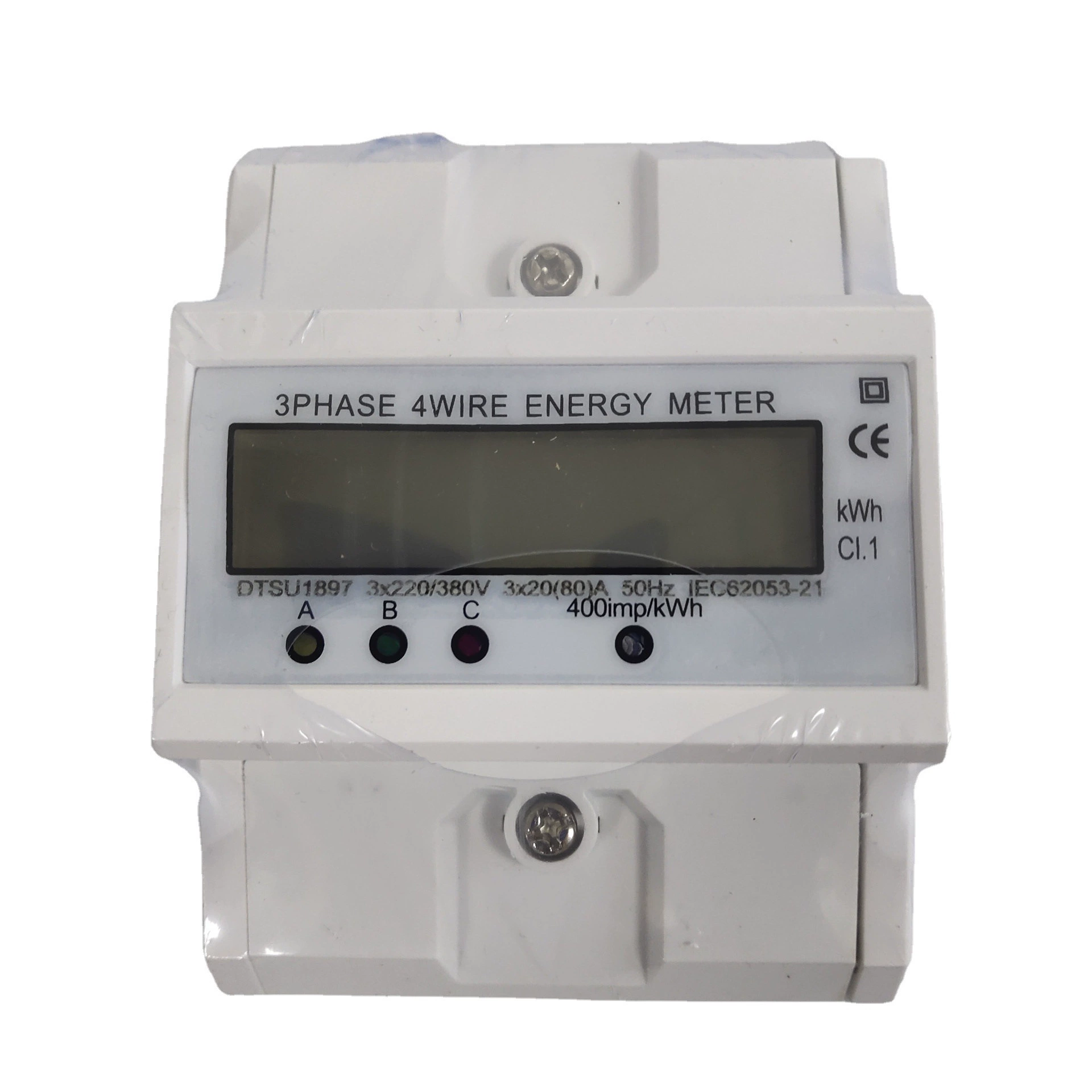 Промышленный ватт-час счетчик с направляющей, трехфазный четырехпроводной Высокоточный Электрический счетчик, 400 В, электронный счетчик энергии высокой мощности, карточный счетчик