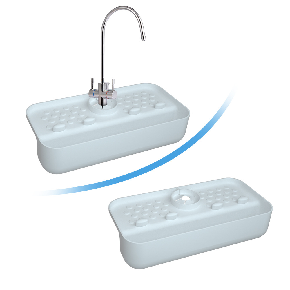 Alfombrilla de drenaje para grifo de cocina al por mayor, protector antisalpicaduras para lavabo de baño con ventosa, alfombrilla de silicona para cesta de drenaje.