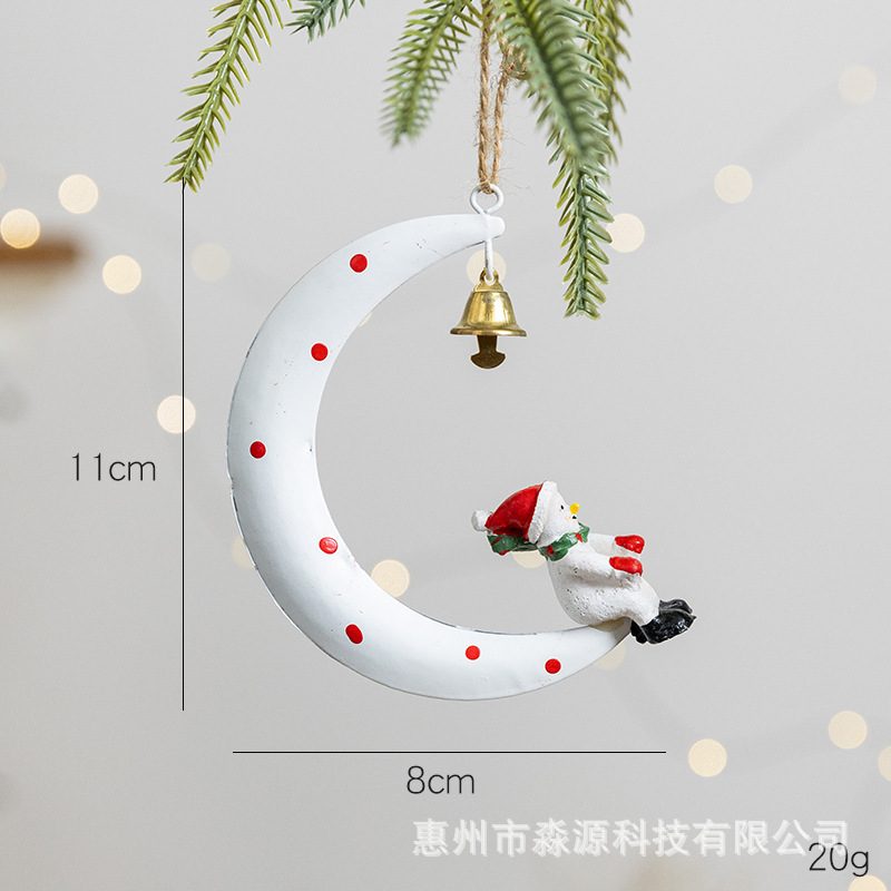 クリスマスメタルペンダントクロスボーダー特別雪だるま老人ヘラジカペンダントセットクリスマスツリー家の装飾小さなギフト|undefined