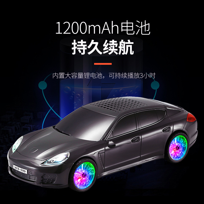 ブルートゥーススピーカー ポルシェ パナメーラ 車型 カラフルライト搭載スピーカー 外貿ギフト ワイヤレス低音ポータブルスピーカー|undefined