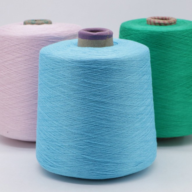 现货丝光棉批发30支有色丝光棉100%粘胶透气柔软吸湿光滑纱线花式