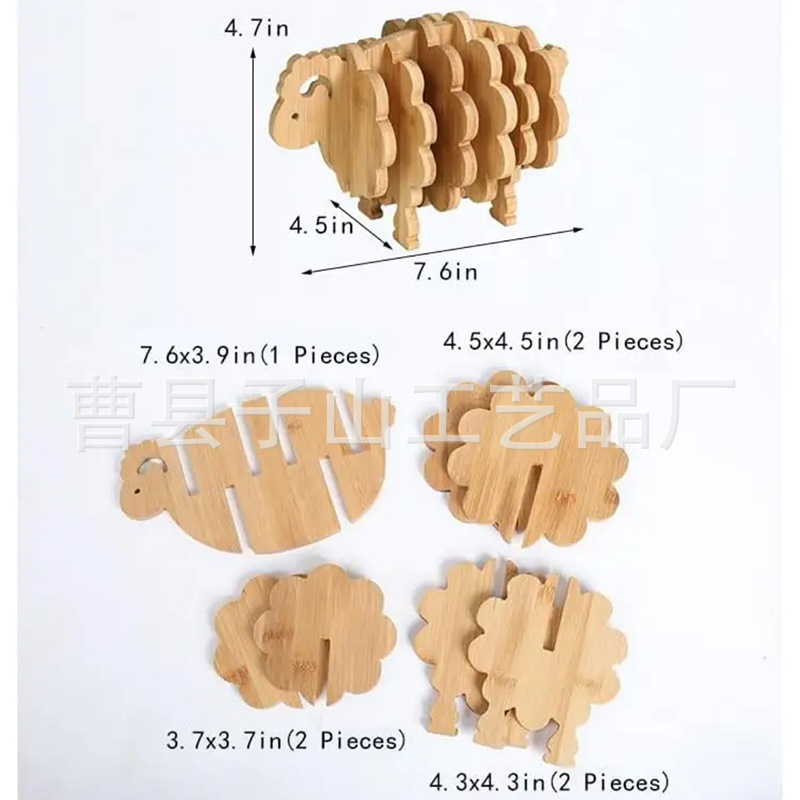 Nan bambú cojín de taza creativo cojín de aislamiento térmico cojín de mesa de madera resistente al quemado cojín de platos cojín de platos cojín de platos