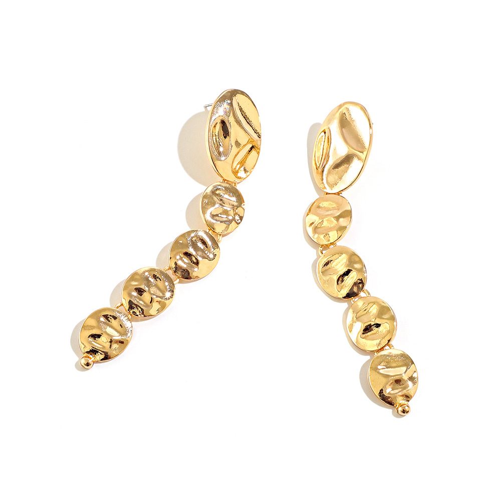 European And American New Retro Exaggerated Chain Earrings Irregular Lines Oval Personality Earrings display picture 4