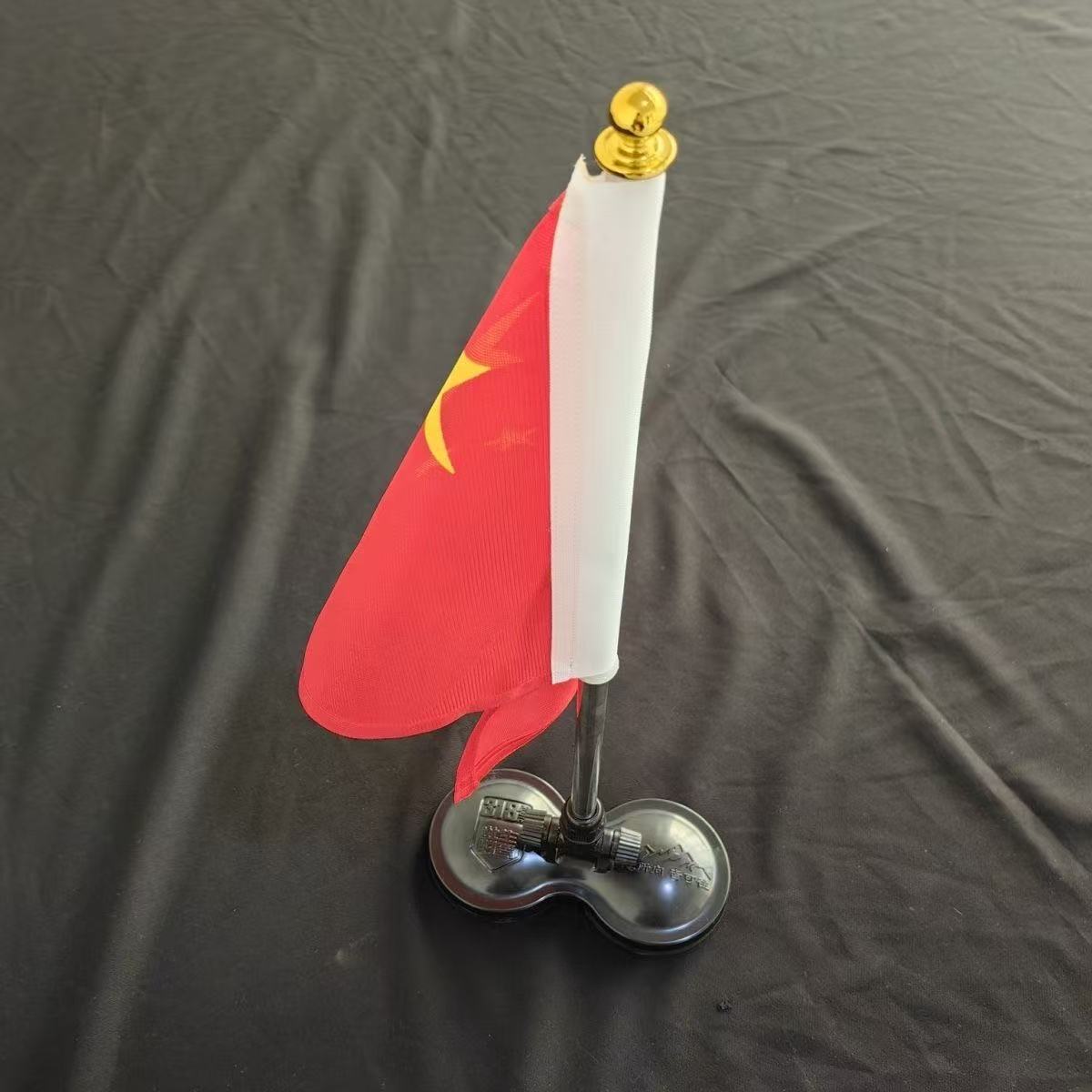 Suction Cup Magnetic Car-Mounted Five-Star Red Flag National Day Decorative Flag Punch-Free Motorcycle Base Wedding Car Decoration Welcome Flag