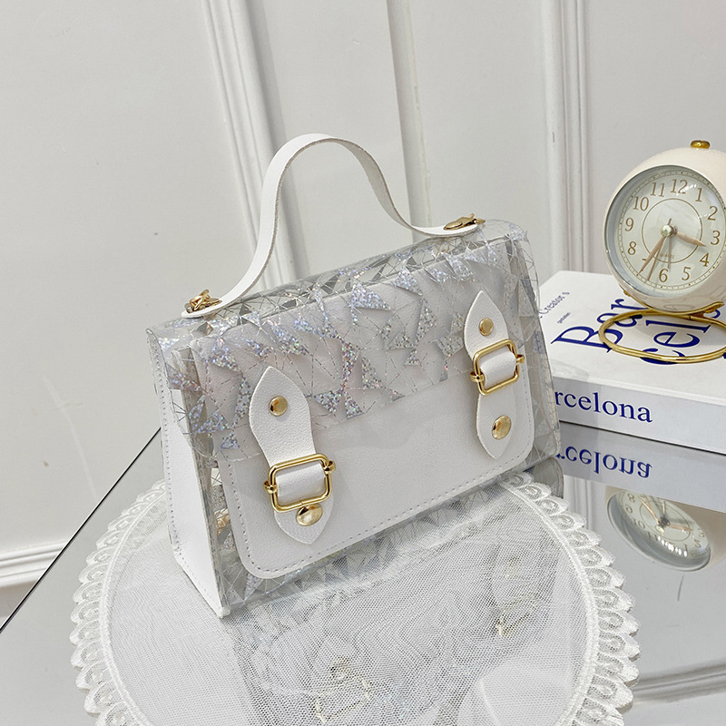 Bolso para mujeres 2023 bolso de moda transparente coreano impresión de tendencia Cambridge bolso cadena de hombro mochila al por mayor