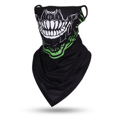 Skull hanging ear triangle scarf ice mesh breathable mask cs outdoor cycling hood sun protection face scarf grimace scarf