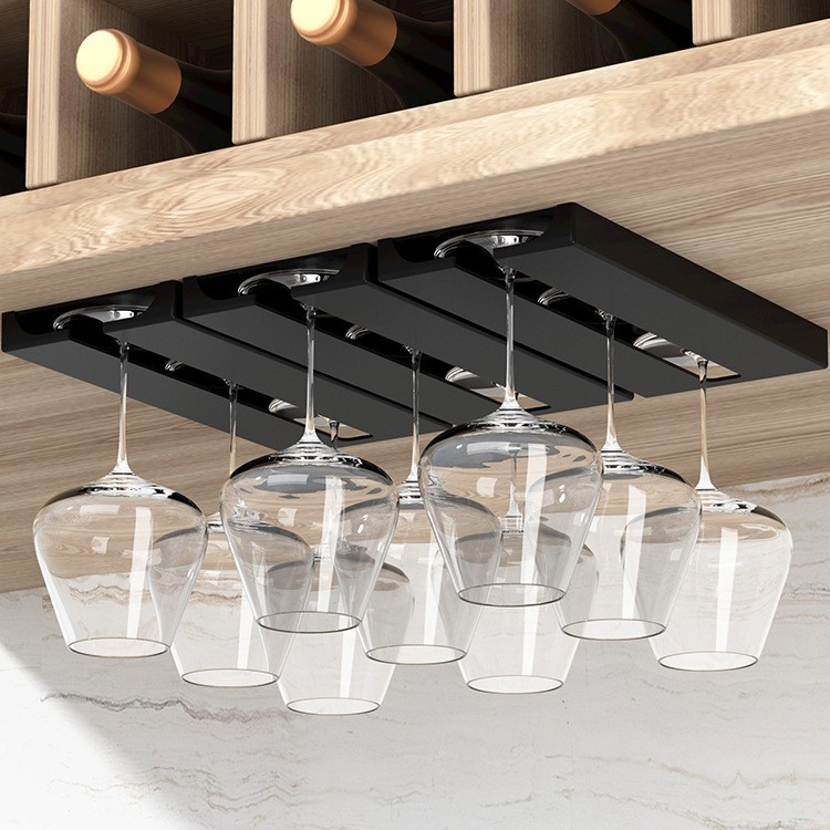 Sala de estar cocina ponche-Copa libre copa de vino colgante rack cocina sala de estar hogar copa de vino estante colgante