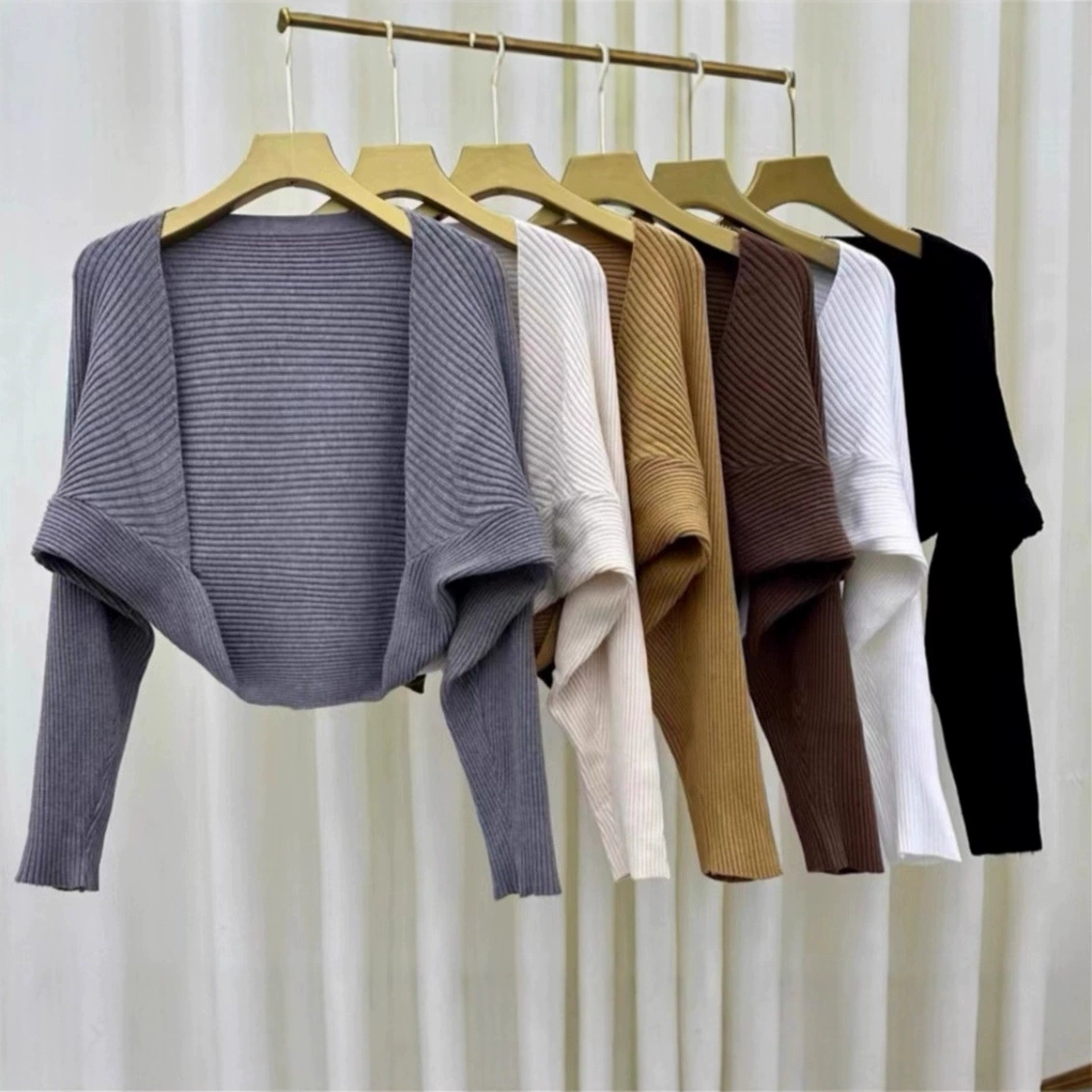 Весенне-осенний Элегантный французский вязаный кардиган, Женский шаль, маленький жилет, свободная блузка, куртка в западном стиле