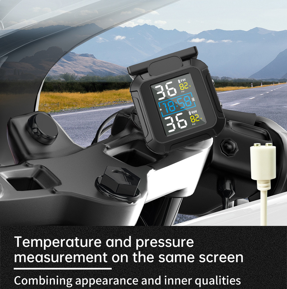 Mt20 Cross-Border Motorcycle Tire Pressure Monitor Electric Motorcycle Detector External Wireless Tire Pressure Detection System