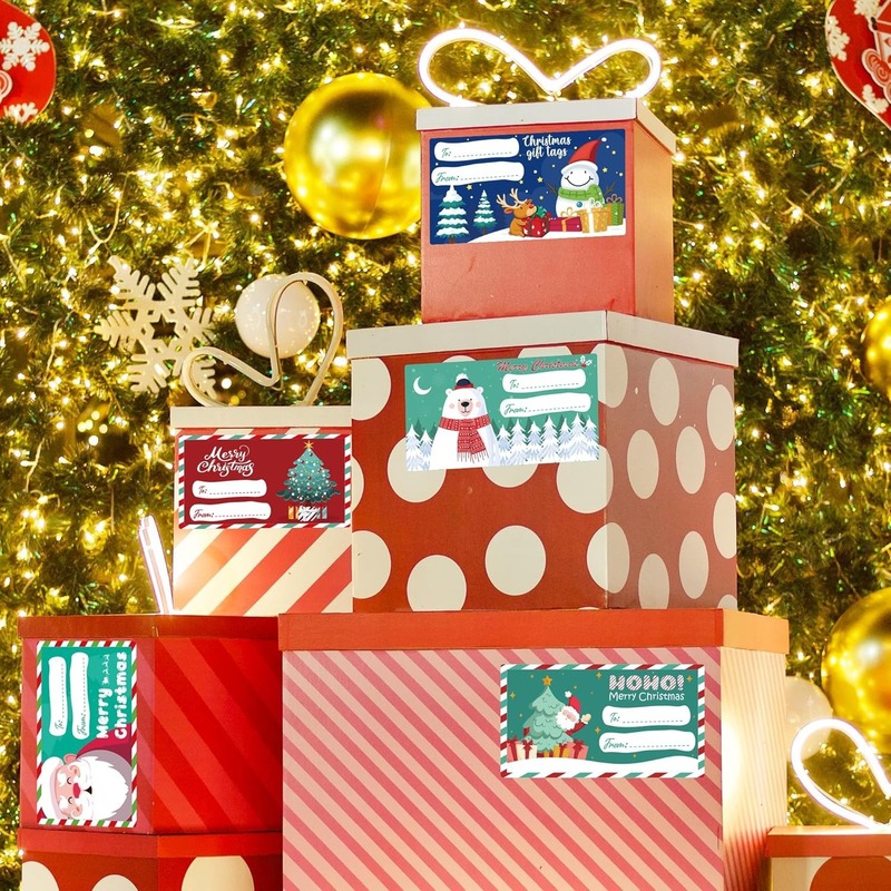 500枚/パッククリスマスシール、祝日祝福装飾プレゼントシリーズステッカーラベル|undefined