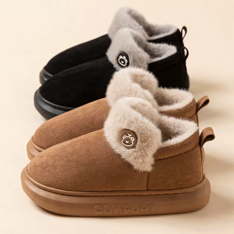 Хлопчатобумажные тапочки женские зимние наружные сумки и теплые холодные домашние теплые плюшевые хлопчатобумажные туфли женские зимние