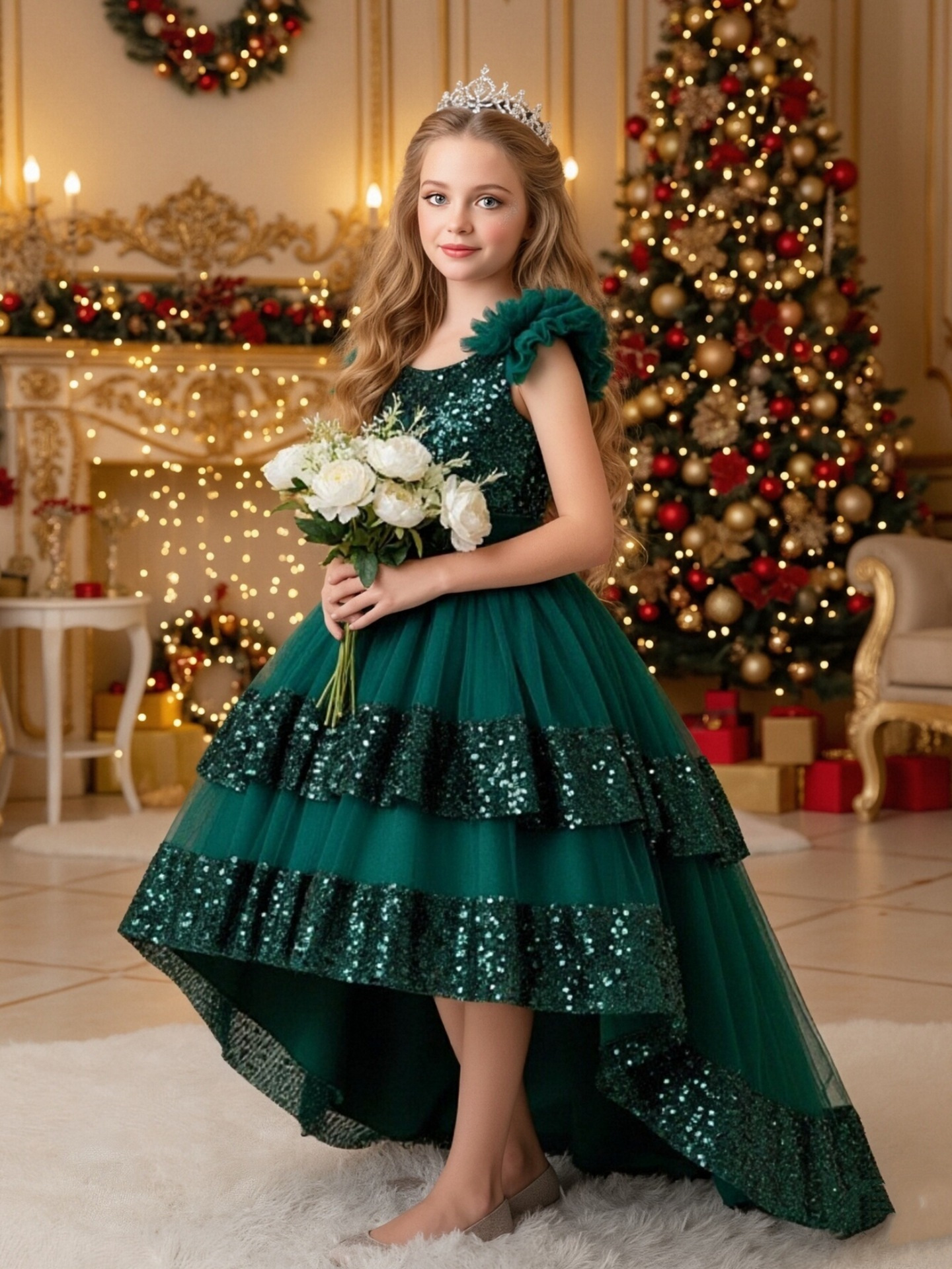 Europa y América vestidos de niñas vestidos de fiesta de Navidad de sequillas vestidos de princesa vestidos de flores de cumpleaños cena de piano