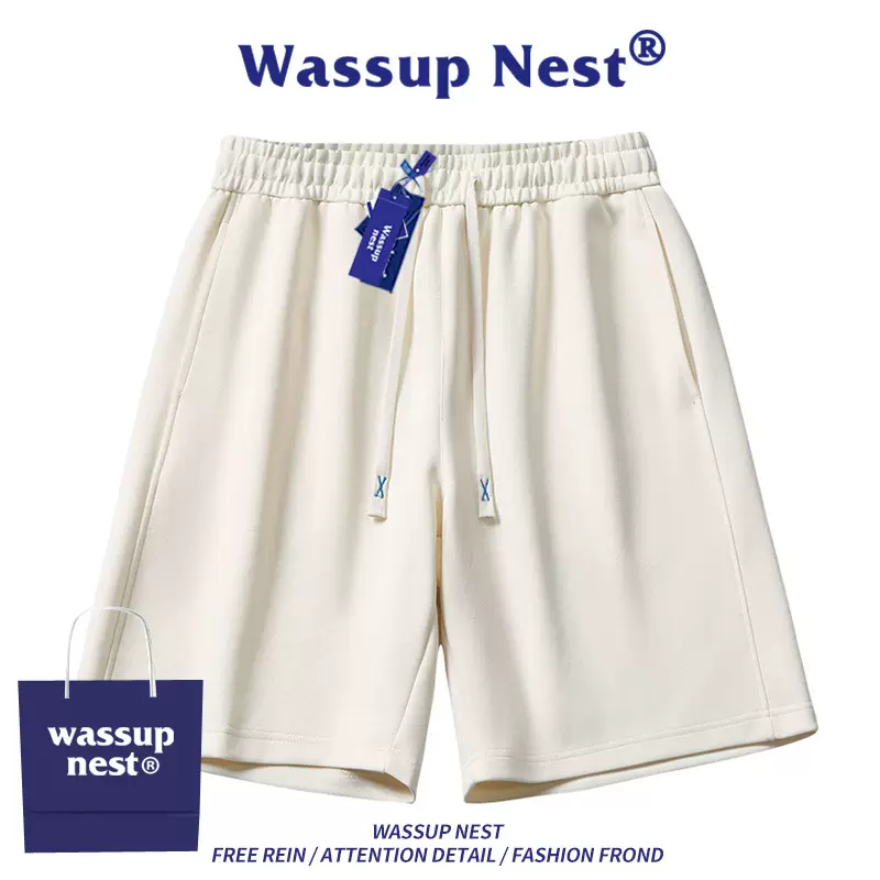 WASSUP NEST潮牌冰感速干休闲短裤男夏季宽松百搭沙滩运动五分裤