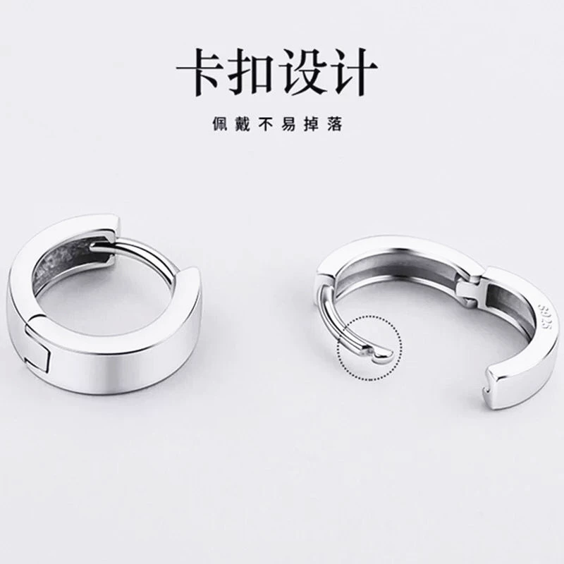 High-end glossy earrings handmade, Korean style, silver 925 sample