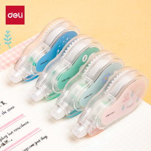 Deli VR702B widened correction tape 7mm wide correction tape illustration theme correction tape 20m light tone correction tape