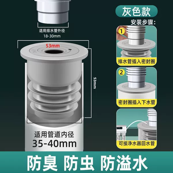 [【适用35/40mm】灰色★加厚六重防臭]