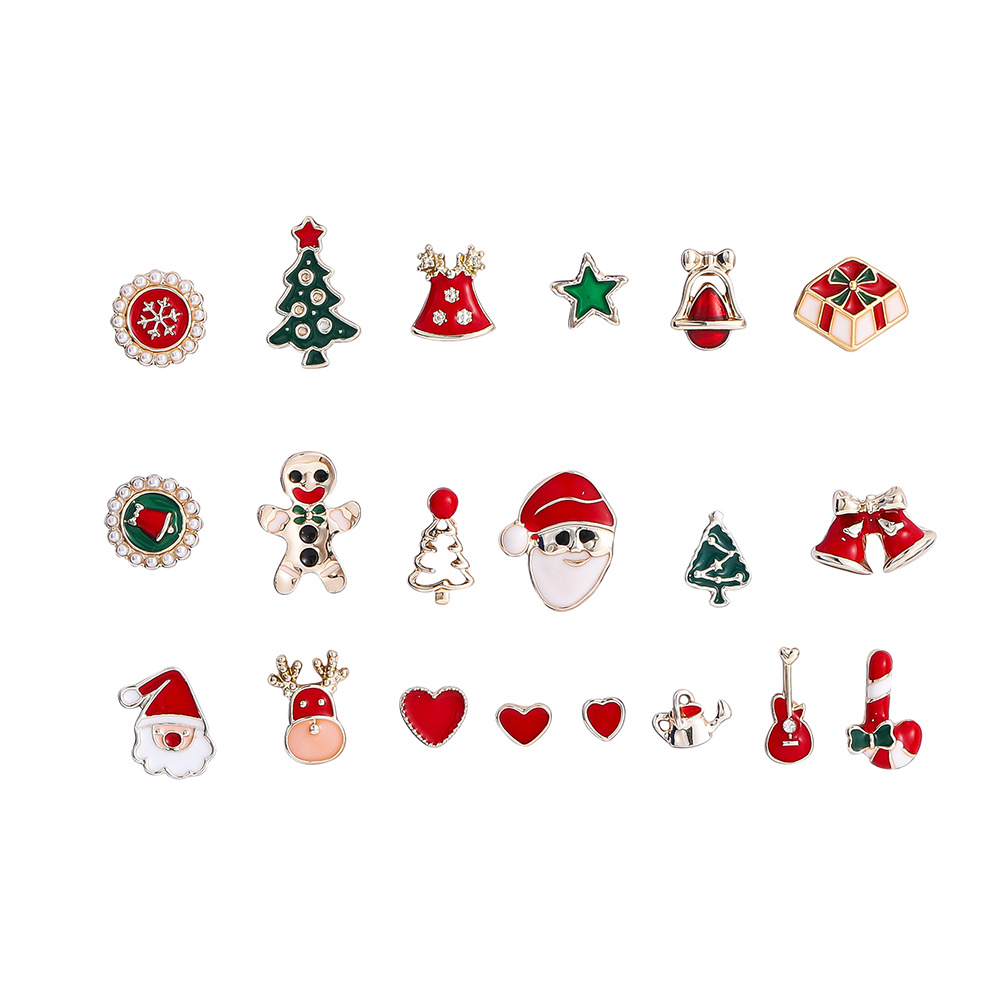 11g Weight Christmas Festival Snowflake Pattern Women's Gender Cute Style Cute Snowflake Stud Earrings 4