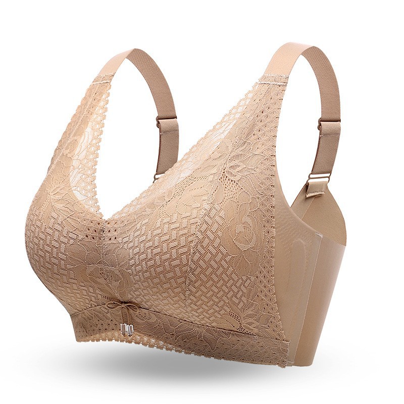 A26 Tailandia ropa interior de mantenimiento de látex de las mujeres profundo V encaje sin costuras sujetador inalámbrico sujetador de recolección de mama