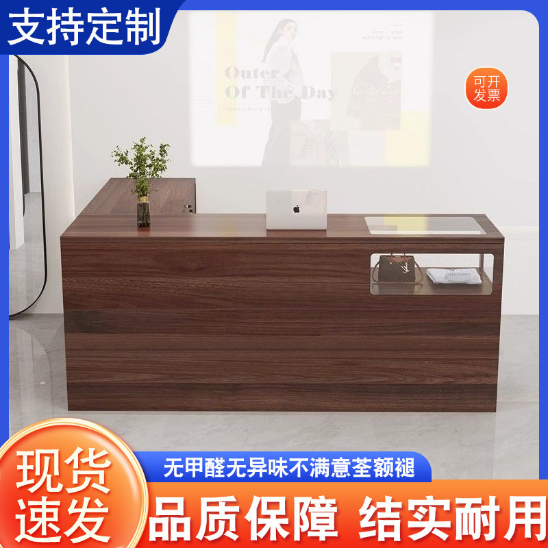 中古风服装店中岛展示桌收银台女装店铺柜台转角摆放陈列流水台子