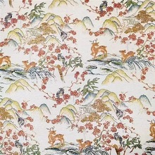 梅花鹿雪尼尔提花布料色织女装童装年服礼服马甲外套半身裙面料