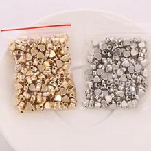 塑料电镀保色CCB散珠100个/包直孔珠爱心隔珠diy手工串珠饰品配件