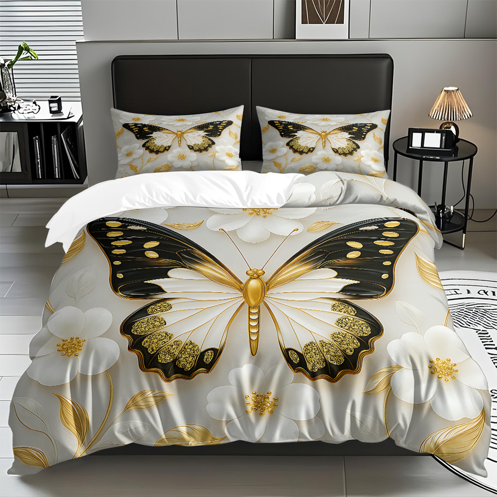 Su propia fábrica suministra directamente una variedad de colchas de impresión digital de mariposa. Comercio electrónico transfronterizo preferido para soportar el modo TEMU JIT.