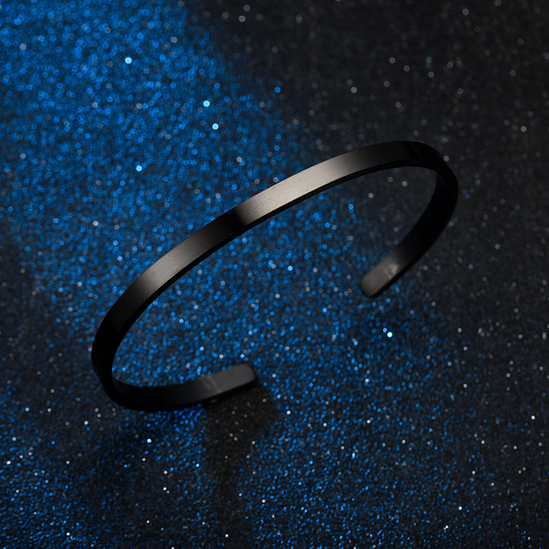 13g Weight Cuff Bracelets Jewelry Accessory Type Titanium Steel Chain Material 1 Piece Quantity Holiday, Daily Occasion Titanium Steel Material Solid Color Pattern Women's Gender Plating Design Hip-Hop, Retro Style Hip-Hop Retro Solid Color Titanium Steel Cuff Bracelets In Bulk 8