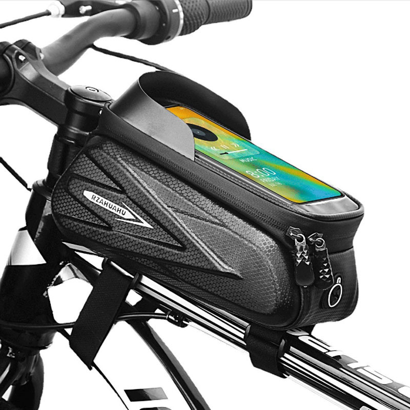 RZAHU bolsa de bicicleta bolsa de haz frontal cáscara dura tubo de equitación bolsa de tubo superior bolsa de bicicleta de montaña transfronteriza Amazon equipo
