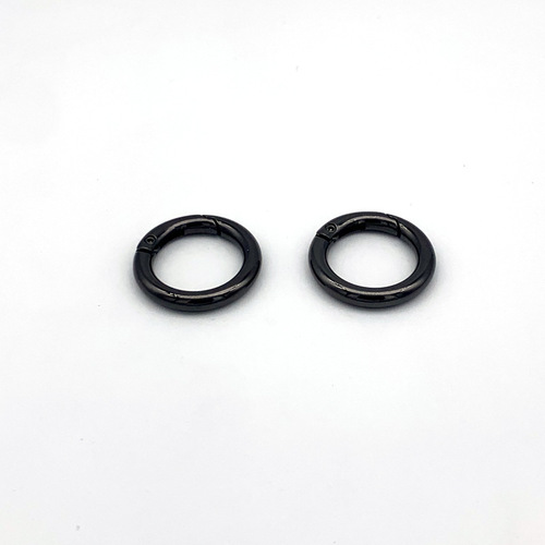 6 points 4.5 wire zinc alloy spring ring anti-lost locator keychain circle buckle ancient silver