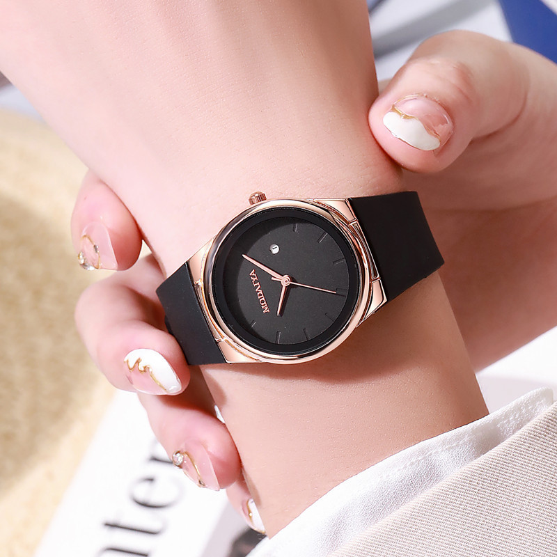 Wholesale New Cross-Border Watch Casual Silicone Women's Student Quartz Watch Simple Niche Fashion Watch Women's Watch