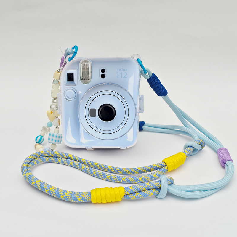 Polaroid Protective Case Mini12/11 Mini Anti-Fall Transparent Crystal Case Lanyard Fuji Camera Protective Case