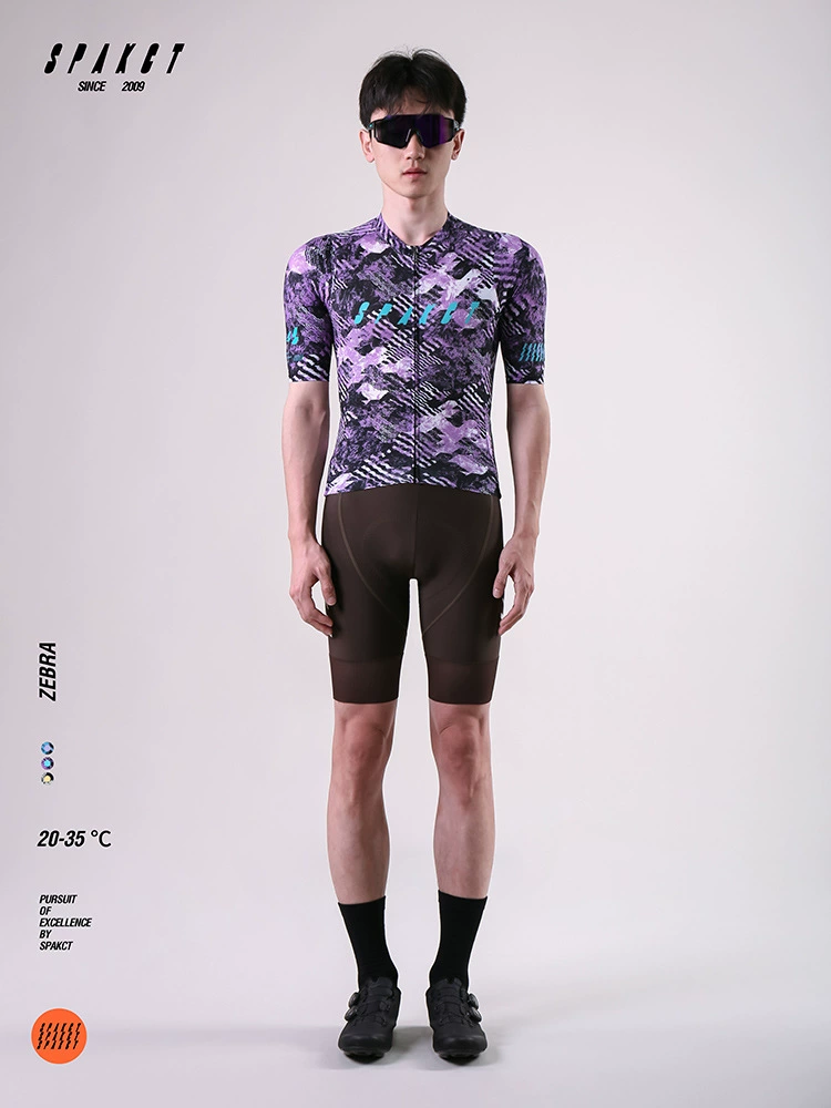 Summer fitted jersey, light and thin breathable road sports road bike, spring 2025 collection, with short sleeve