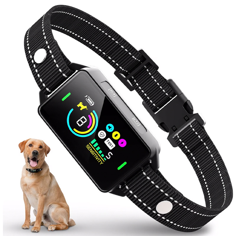 Cross-Border New Color Screen Anti-Barking Device Dog Training Device Automatic Voice-Controlled Anti-Barking Pet Training Supplies Amazon New Product